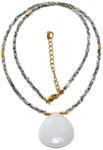  Colier Margele de Ceramica - Calcedonie Picatura - Rotunde Fatetat - 2 mm - Accesorii Gold Filled