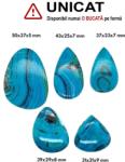  Cabochon Crisocola Forma de Picatura - 31-50 x 23-37 x 5-9 mm