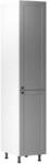 TEMPO KONDELA Magas szekrény, szürke matt/fehér, univerzális, LAYLA D40SP