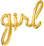 PartyDeco S. r. o Fólia lufi, arany, girl felirat, 77 X 70 cm
