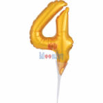 Balloons4party Balon folie tort cifra 4 15 cm