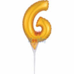 Balloons4party Balon folie tort cifra 6 15 cm
