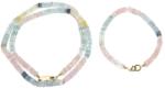  Colier Morganit Rotund Fatetat 4x4 mm - Accesorii de Argint 925 - 1 Buc