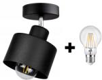 Glimex LAVOR állítható mennyezeti lámpa fekete 1x E27 + ajándék LED izzó (GKL41C)