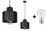 Glimex Függőlámpa fekete fém búrával | Loft - Industrial | Glimex Lavor 1xE27 GKL04C (GKL04C)