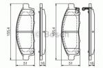 Bosch Set placute frana, frana disc MITSUBISHI L 200 (KJ, KK, KL) (2014 - 2016) BOSCH 0 986 494 268