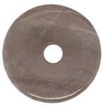  Piatra Pi din Jasp Gri - Amuleta Samanica de Forma Disc - 34-36 x 4-5 x 6-7 mm - (XL) - 1 Buc