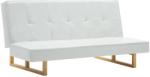 vidaXL Canapea extensibilă, piele ecologică, alb (247027) Canapea