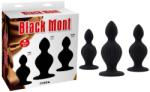 Chisa-novelties Set 3 Dopuri Anale Black Mont The Ripples, Negru