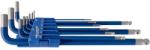 PROJAHN Set chei hexagonale cu cap sferic PROJAH varianta extra lunga 1.5-10mm 9 buc/set Cheie imbus