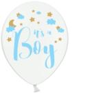 PartyDeco Balon alb pastel Este băiat