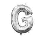 Amscan Mini balon din folie litera G 33 cm argintiu