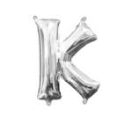 Amscan Mini balon din folie litera K 33 cm argintiu