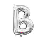 Amscan Mini balon din folie litera B 33 cm argintiu