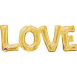Amscan Balon din folie LOVE auriu 63 x 22 cm