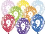 PartyDeco Balon cu numărul 9 aniversar