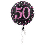 Amscan Balon din folie 50 roz strălucitor