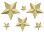 PartyDeco Ornament Stele - aurii 6 buc