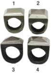  Inele Jasp Patrat Fatetat - Diametru Gaura 61 mm