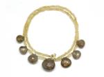  Colier Rutil Auriu cu Citrin Disc - Briolete Fatetate - 10-17 x 11-17 mm - Accesorii Gold Filled
