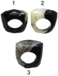  Inele Agata Sardonix Oval Fatetat - Diametru Gaura 57 mm