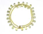  Colier Cuart Lemon cu Zircon Rotund Briolete Fatetate - 5-6 x 8-11 mm - Accesorii Gold Filled