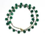  Colier Onix Verde cu Fluorit Rotund Briolete Fatetate - 5-7 x 7-8 mm - Accesorii GF