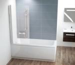 RAVAK Kádparaván CVS1-80 jobbos szatén + Transparent - 7QR40U00Z1 (7QR40U00Z1)