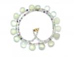  Colier Calcedonie Verde cu Fluorit Rotund Briolete Fatetate - 10-11 x 11-13 mm - Accesorii GF