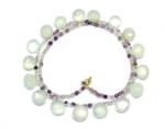  Colier Calcedonie Verde cu Fluorit Rotund Briolete Fatetate - 10-12 x 10-12 mm - Accesorii GF