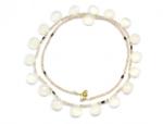  Colier Calcedonie cu Hematit - Zircon Rotund Briolete Fatetate - 11-12 x 11-12 mm - Accesorii Gold Filled