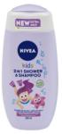Nivea Kids Tear Free Детски душ гел и шампоан 2 в 1 за момичета с аромат на горски плодове 250мл