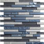 INTERMATEX Mozaic gri din quartz si sticla Quartz Grey 27.5 x 30 cm (IMTX-Quartz Grey)