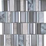 INTERMATEX Mozaic gri din sticla si marmura Stripes Sunset 30x30 cm (IMTX-Stripes Sunset)