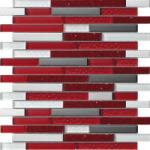 INTERMATEX Mozaic rosu din quartz si sticla Quartz Red 27.5 x 30 cm (IMTX-Quartz Red)