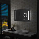vidaXL Oglindă cu LED de perete de baie, cu senzor tactil, 100x60 cm (144743)