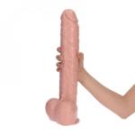 Toyz4Lovers Огромно реалистично дилдо с тестиси и вакуумна основа Golia 15.5