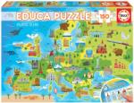 Educa Puzzle Harta Europei Educa 150 piese de la 7 ani (EDU18607) Puzzle
