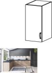 TEMPO KONDELA Dulap superior, stejar artizanal / gri mat, universal, LANGEN G40G