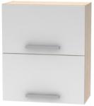 TEMPO KONDELA Cabinet superior batant 2DV, stejar sonoma/alb, NOVA PLUS NOPL-008-VH