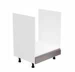 TEMPO KONDELA Dulap pentru aparate electrocasnice, alb/gri extra lucios, AURORA D60ZK