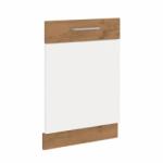 TEMPO KONDELA Uşă pentru maşina de spălat vase încorporată, stejar Lancelot/alb extra lucios HG, VEGA ZM 713x446