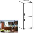 TEMPO KONDELA Dulap D60ZL pentru frigider încorporat, model dreapta, nuc Milano, SICILIA
