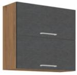 TEMPO KONDELA Dulap superior, stejar lancelot/gri mat, VEGA 80 GU-72 2F