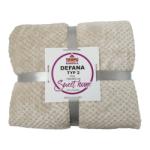 TEMPO KONDELA Pătură cu două feţe, bej-gri, 150x200, DEFANA TYP 2 Patura