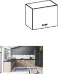 TEMPO KONDELA Dulap superior, stejar artizanal / gri mat, LANGEN N40