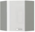 TEMPO KONDELA Dulap superior, alb extra lucios, PRADO 60/60 N G-72