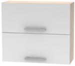 TEMPO KONDELA Cabinet superior batant 2DV, stejar sonoma/alb, NOVA PLUS NOPL-015-OH