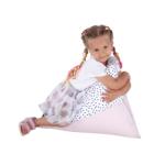TEMPO KONDELA Fotoliu tip sac, alb/roz/gri, POMPOM
