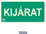 Implaser KIJÁRAT felirat - Menekülési út, Utánvilágító műanyag tábla 32x16 cm, 0, 7 mm vastag - B150 (IMPLEVKIJ)